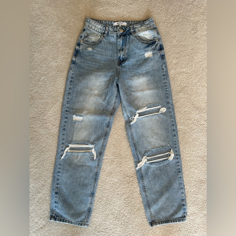 Gray bandit jeans